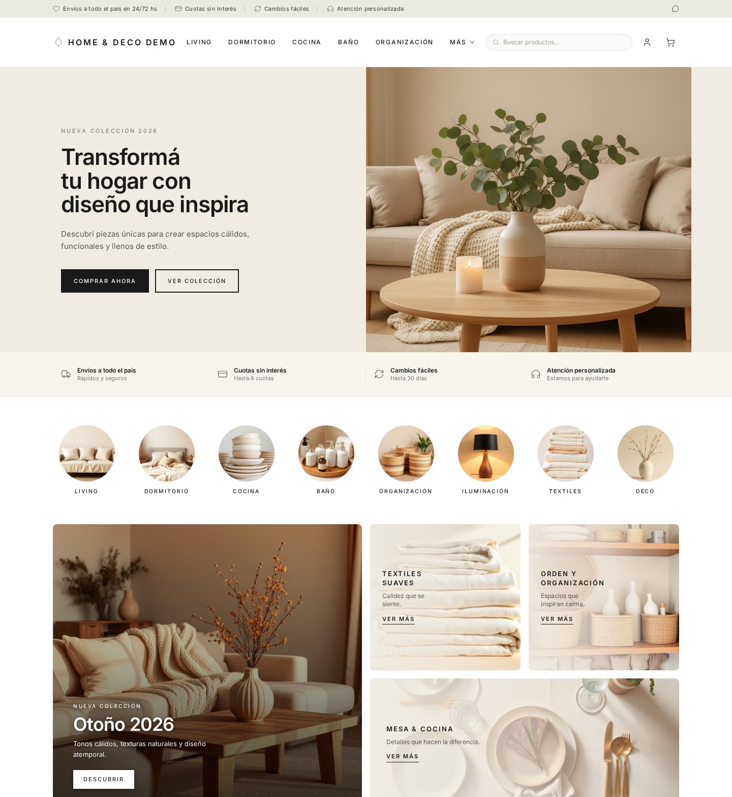 Template HOME & DECO — Hogar & Deco