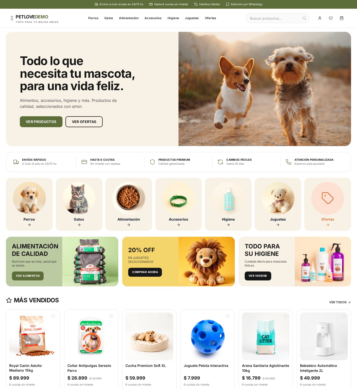 Template PETLOVE — Mascotas