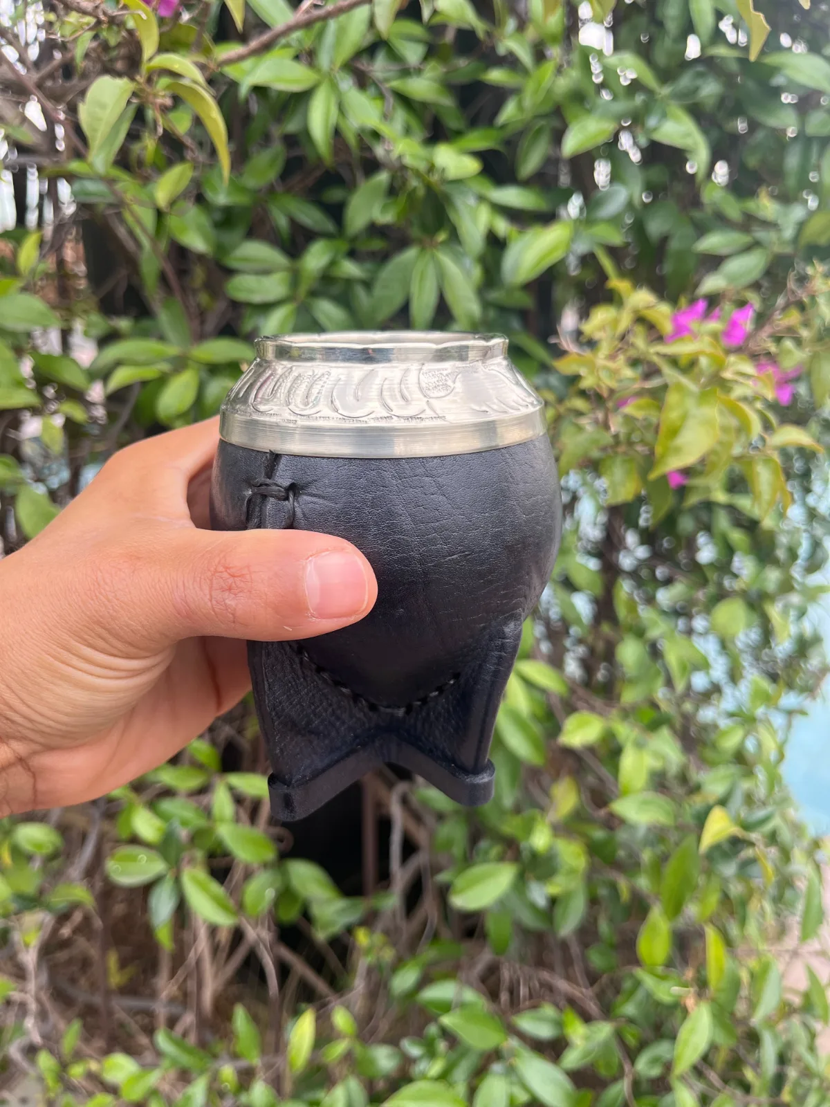 Mate Torpedo de Alpaca Cincelado