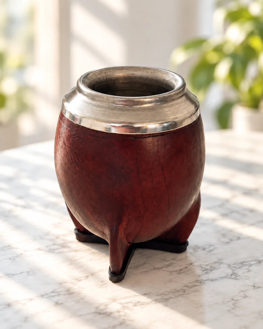 Mate torpedo uruguayo interior y virola de acero 