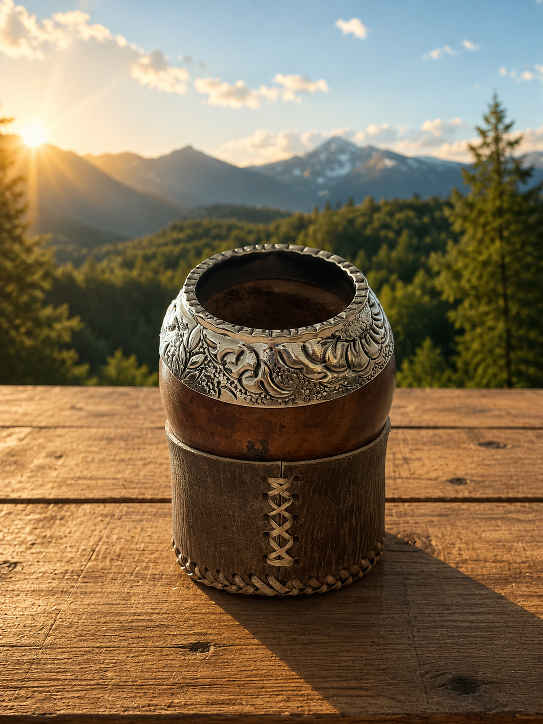 Mate Torpedo con Virola de Alpaca al Lacre y Base Canasta Deluxe