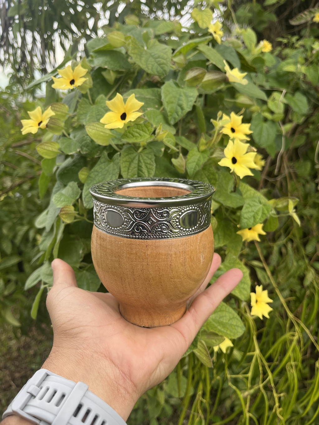 Mate Imperial de Algarrobo Liso con Virola Cincelada