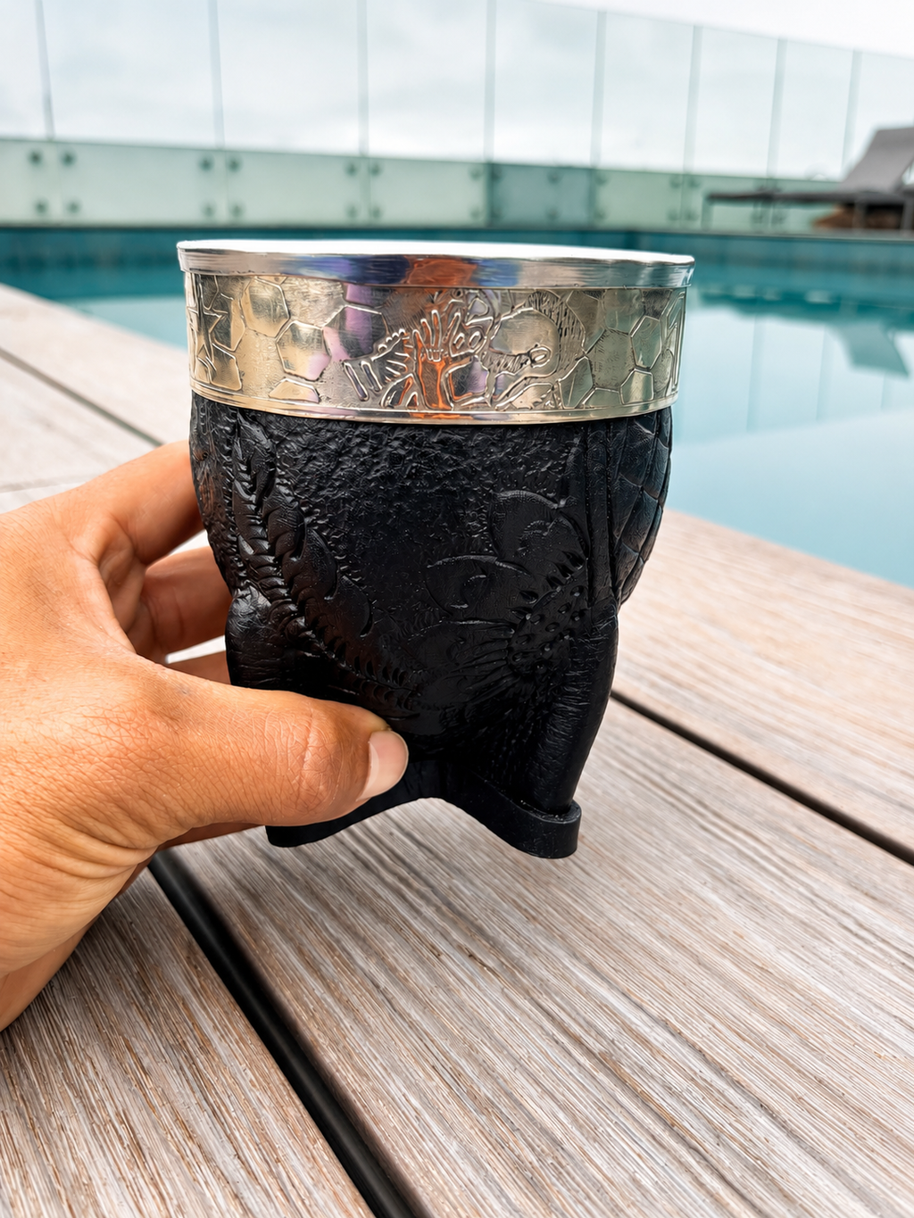 Mate Imperial de Calabaza con Cuero Repujado Messi 10